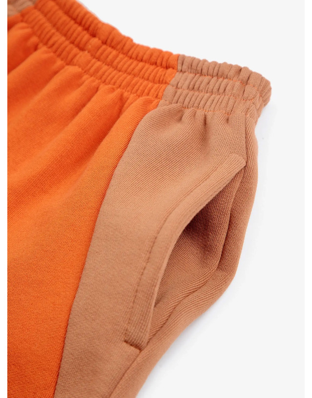 보보쇼즈 [BOBO CHOSES] 보보쇼즈 24FW 아동 팬츠 BC Shadow color block jogging pants B224AC084 착용컷