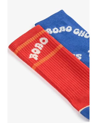 보보쇼즈 25SS 아동 양말 2세트 Wavy Bobo Choses long socks pack x 2 B125AI006