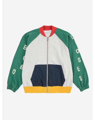 보보쇼즈 25FW 키즈 후드집업 Bobo Choses color block zipped sweatshirt B225AC052 (기모)