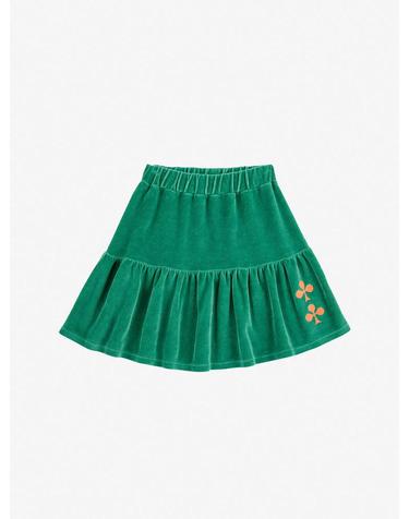 보보쇼즈 25FW 아동 벨벳 스커트 Clover velvet skirt B225AC144
