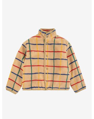 보보쇼즈 25FW 아동 후리스 자켓 Color stripes sheepskin jacket B225AC120