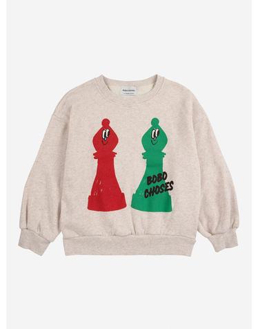 보보쇼즈 25FW 아동 맨투맨 Checkmate sweatshirt B225AC032