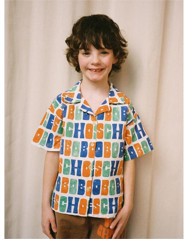 보보쇼즈 보보쇼즈 25SS 아동 셔츠 MULTICOLOR BOBO CHOSES ALL OVER WOVEN SHIRT B125AC128 착용컷