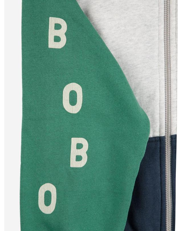 보보쇼즈 보보쇼즈 25FW 키즈 후드집업 Bobo Choses color block zipped sweatshirt B225AC052 (기모) 착용컷