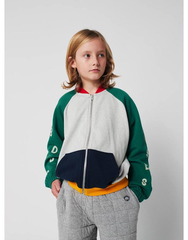 보보쇼즈 보보쇼즈 25FW 키즈 후드집업 Bobo Choses color block zipped sweatshirt B225AC052 (기모) 착용컷