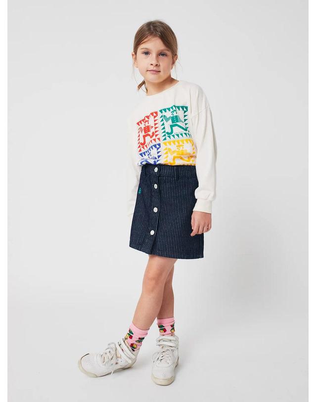 보보쇼즈 보보쇼즈 25FW 아동 데님 스커트 Bobo denim skirt B225AC097 레드 착용컷