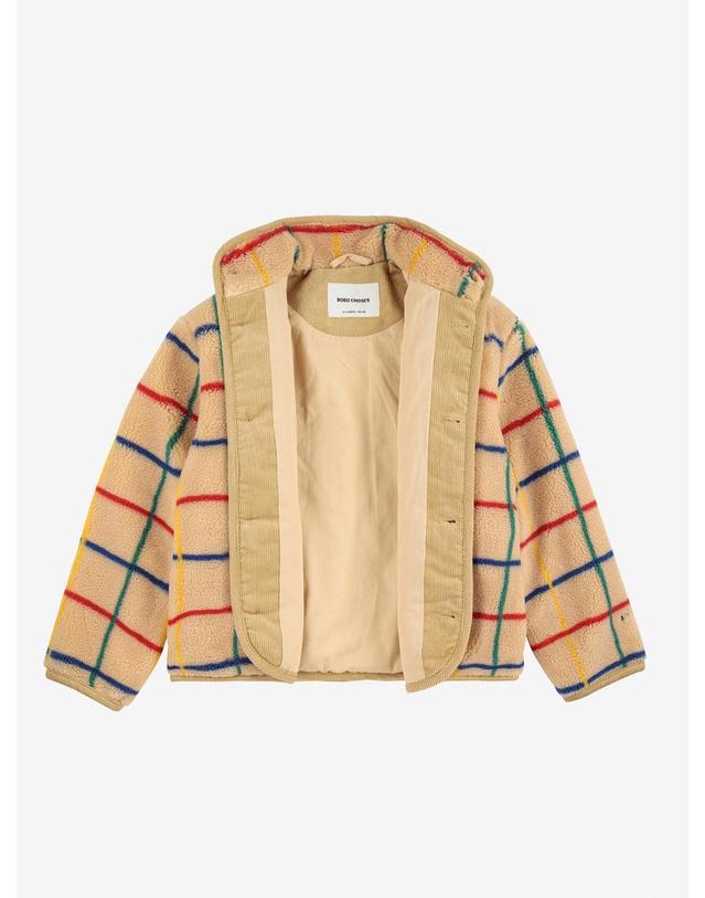 보보쇼즈 보보쇼즈 25FW 아동 후리스 자켓 Color stripes sheepskin jacket B225AC120 착용컷