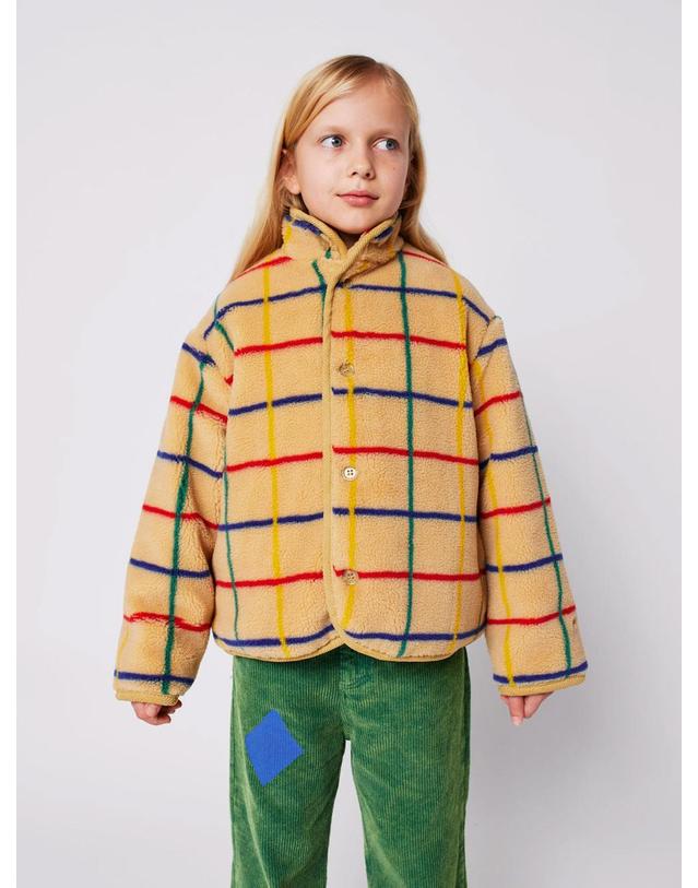보보쇼즈 보보쇼즈 25FW 아동 후리스 자켓 Color stripes sheepskin jacket B225AC120 착용컷