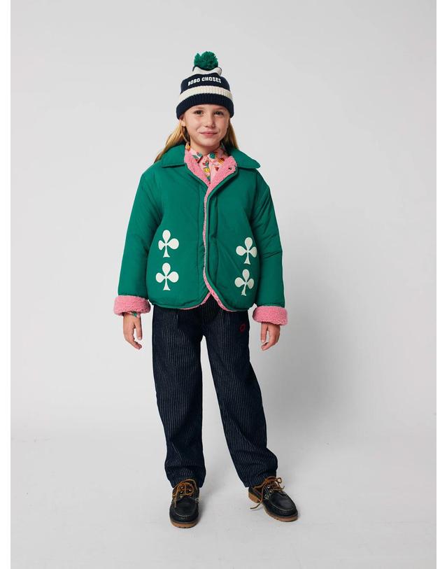 보보쇼즈 보보쇼즈 25FW 아동 자켓 Clover reversible sheepskin jacket B225AC121 착용컷