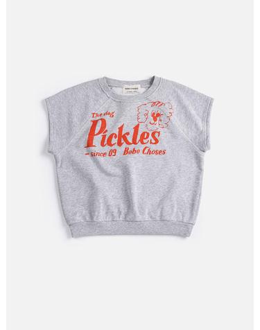 보보쇼즈 26SS 아동 티셔츠 PICKLES THE DOG SLEEVELESS SWEATSHIRT B126AC054