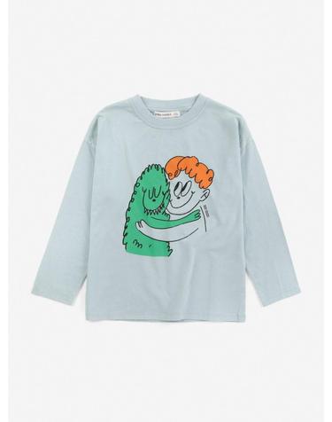 보보쇼즈 26FW 아동 긴팔 티셔츠 Hug Hairy Monster T-shirt B226AC009