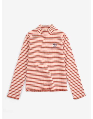 보보쇼즈 26FW 아동 터틀넥 티셔츠 ENERGY FLOWER STRIPES TURTLE NECK T-SHIRT B226AC022