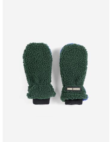 보보쇼즈 26FW 아동 장갑 COLOR BLOCK SHEEPSKIN MITTENS B226AI029