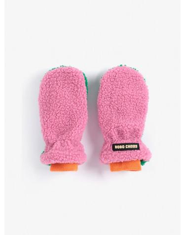 보보쇼즈 26FW 아동 장갑 COLOR BLOCK SHEEPSKIN MITTENS B226AI032