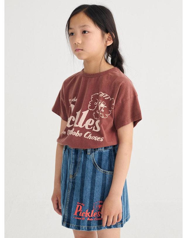 보보쇼즈 보보쇼즈 26SS 아동 반팔 티셔츠 Pickles The Dog T-shirt B126AC005 착용컷