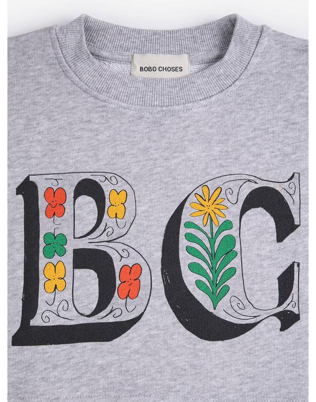 보보쇼즈 보보쇼즈 26SS 아동 크롭 맨투맨 Spring Letters cropped sweatshirt B126AC045 착용컷
