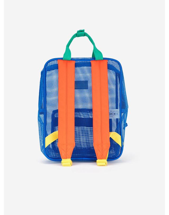 보보쇼즈 보보쇼즈 26SS아동 백팩 Bobo Choses color block mesh backpack B126AI032 레드 착용컷