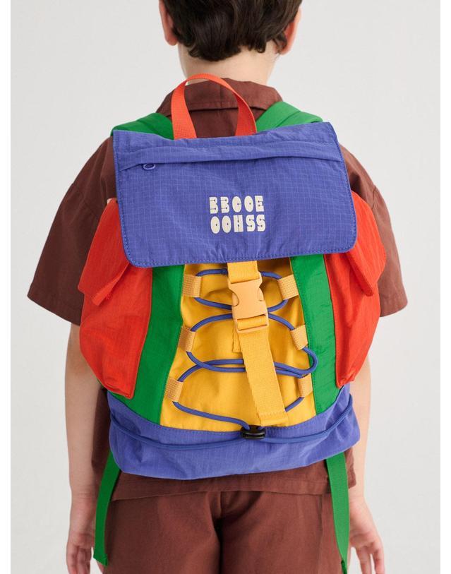 보보쇼즈 보보쇼즈 26SS아동 백팩 Bobo Choses Modern color block backpack B126AI049 레드 착용컷