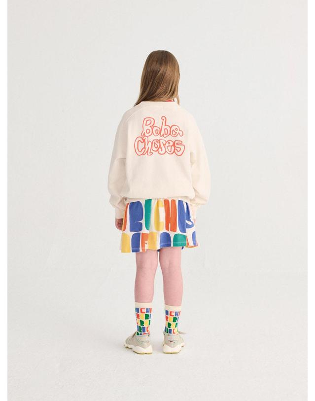 보보쇼즈 보보쇼즈 26SS 아동 맨투맨 BOBO CHOSES BY HAND RAGLAN SWEATSHIRT B126AC143 착용컷