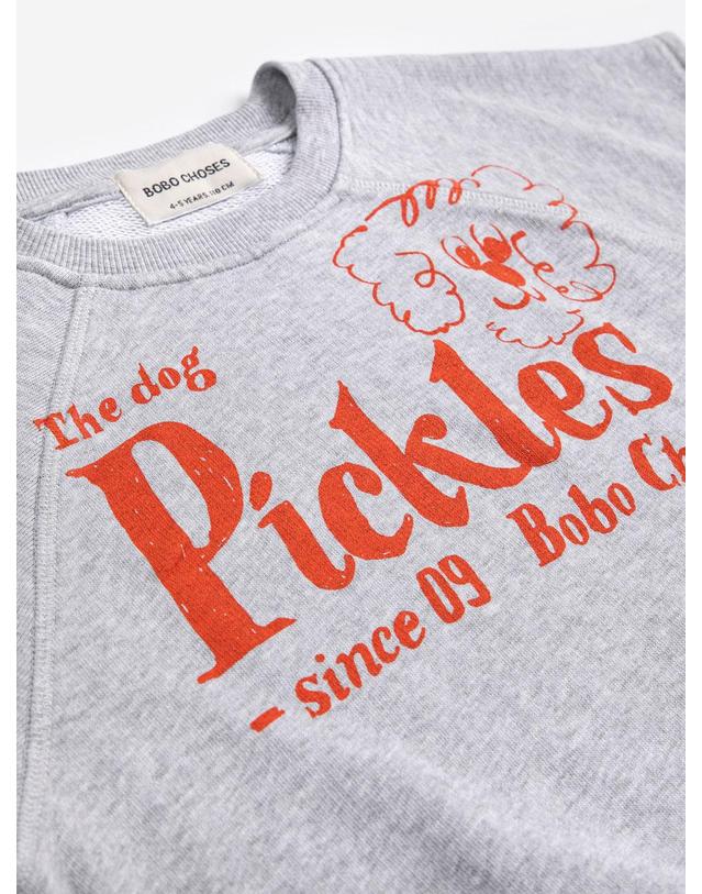 보보쇼즈 보보쇼즈 26SS 아동 티셔츠 PICKLES THE DOG SLEEVELESS SWEATSHIRT B126AC054 착용컷