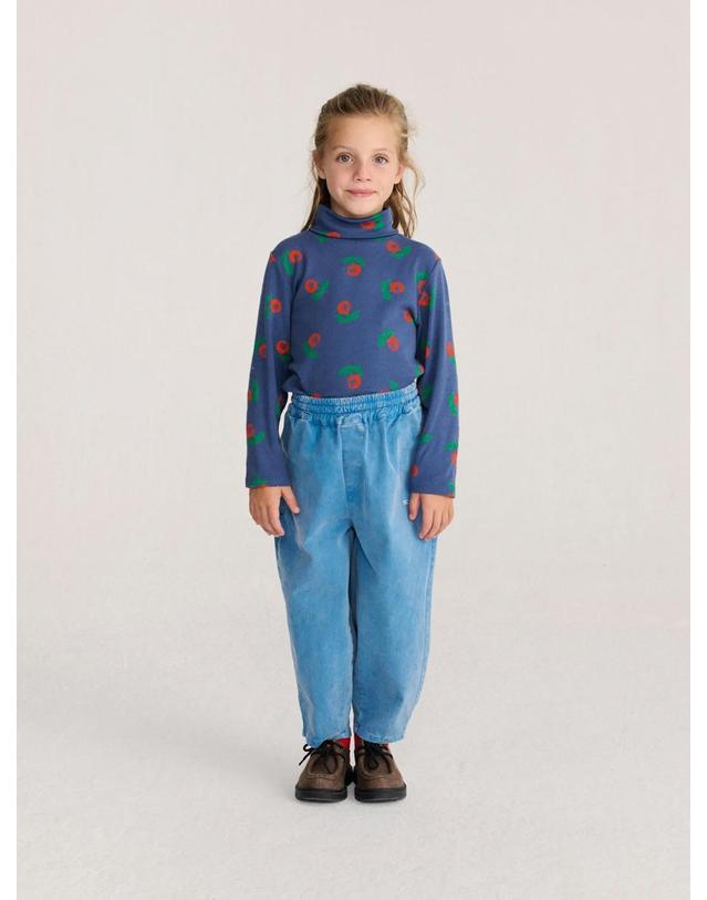 보보쇼즈 보보쇼즈 26FW 아동 터틀넥 티셔츠 STAMP BLOOM ALL OVER TURTLE NECK T-SHIRT B226AC021 착용컷