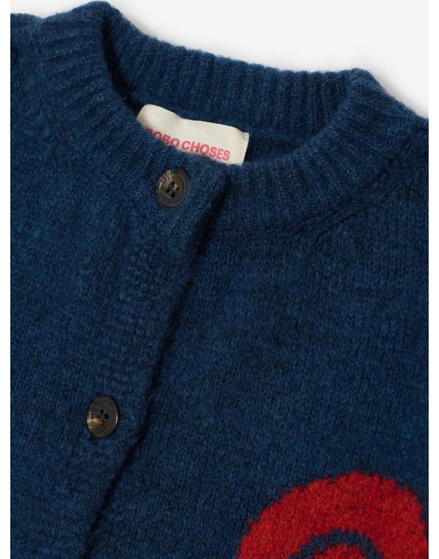 보보쇼즈 보보쇼즈 26FW 아동 가디건 STAMP BLOOM CARDIGAN B226AC091 노랑 착용컷
