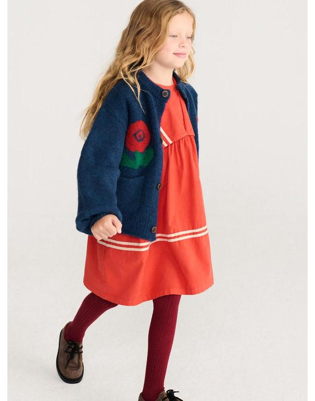 보보쇼즈 보보쇼즈 26FW 아동 가디건 STAMP BLOOM CARDIGAN B226AC091 노랑 착용컷