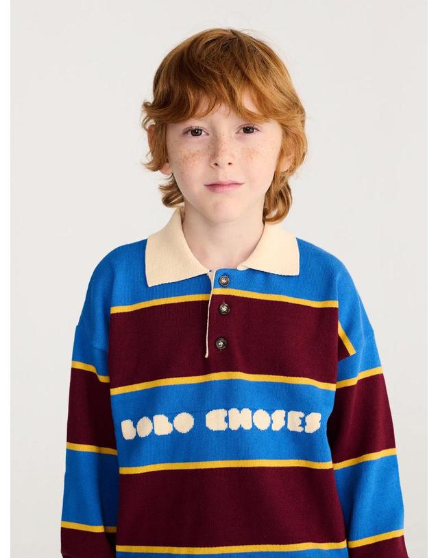 보보쇼즈 보보쇼즈 26FW 아동 니트 BOLDER POLO JUMPER B226AC116 착용컷