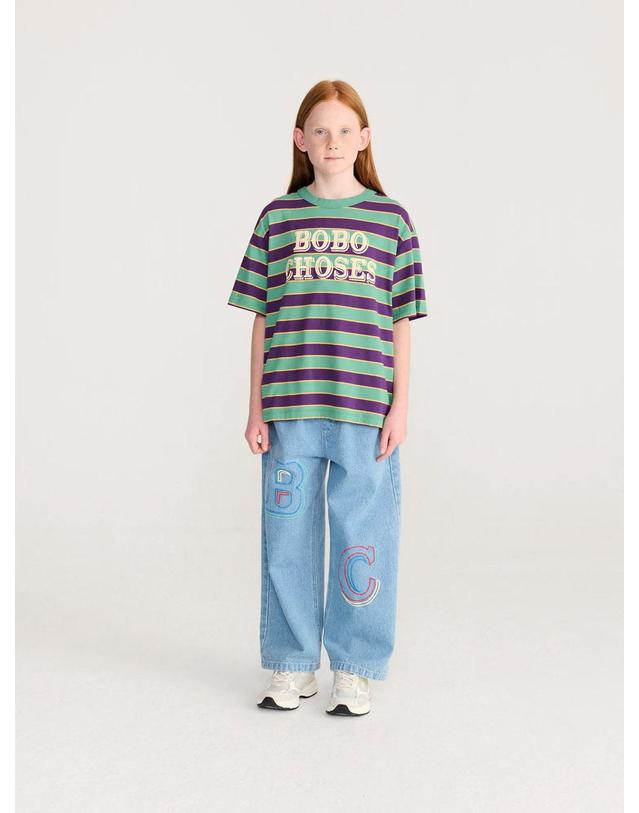 보보쇼즈 보보쇼즈 26FW 아동 반팔 티셔츠 EMBOSSED T-SHIRT B226AC111 착용컷