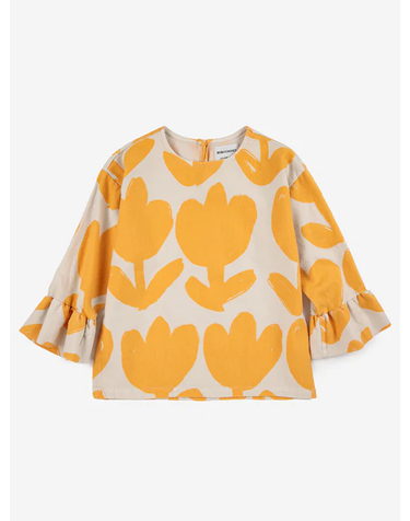 [BOBO CHOSES] 보보쇼즈 23FW 키즈 블라우스 Big Flower ruffle blouse 223AC088