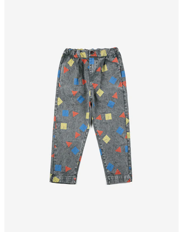 [BOBO CHOSES] 보보쇼즈 23FW 키즈 배기 팬츠 Crazy Bicy all over baggy pants 223AC078