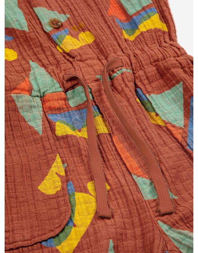 보보쇼즈 [BOBO CHOSES] 보보쇼즈 23SS 키즈 점프수트 Multicolor Sail Boat overall 123AC122 착용컷