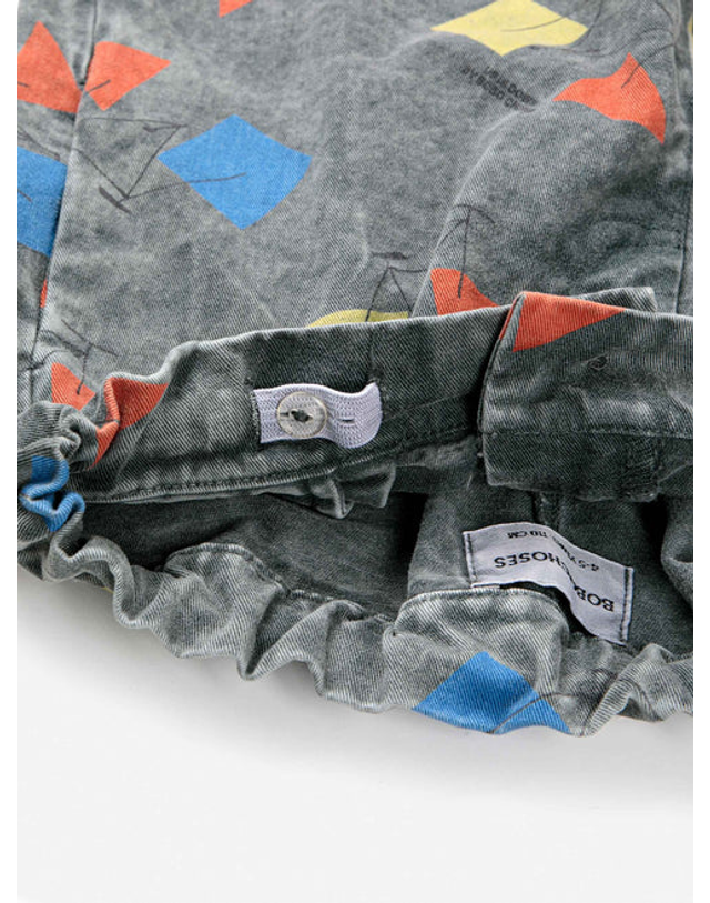 보보쇼즈 [BOBO CHOSES] 보보쇼즈 23FW 키즈 배기 팬츠 Crazy Bicy all over baggy pants 223AC078 브라운 착용컷