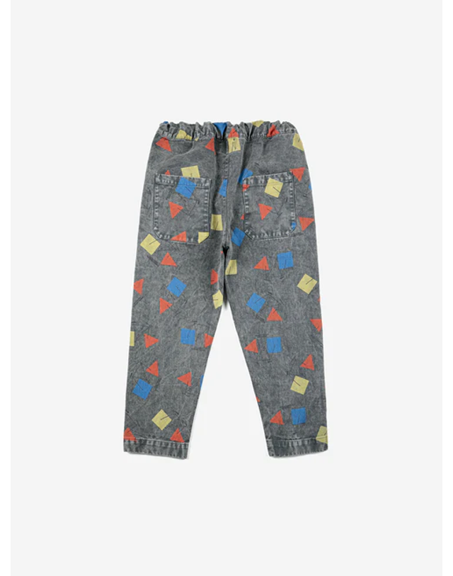 보보쇼즈 [BOBO CHOSES] 보보쇼즈 23FW 키즈 배기 팬츠 Crazy Bicy all over baggy pants 223AC078 브라운 착용컷