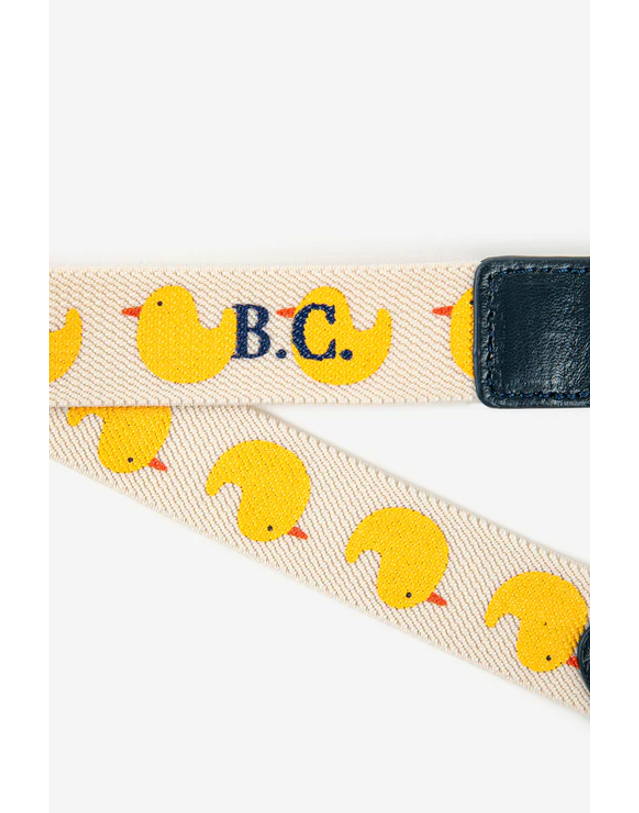 보보쇼즈 [BOBO CHOSES] 보보쇼즈 23FW 아동 벨트 Rubber Duck all over elastic belt 223AI030 착용컷