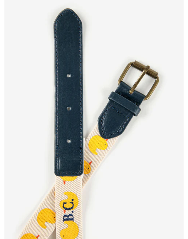 보보쇼즈 [BOBO CHOSES] 보보쇼즈 23FW 아동 벨트 Rubber Duck all over elastic belt 223AI030 착용컷