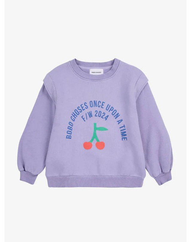 보보쇼즈 [BOBO CHOSES] 보보쇼즈 24FW 키즈 맨투맨 Bobo Circle sweatshirt B224AC055 착용컷