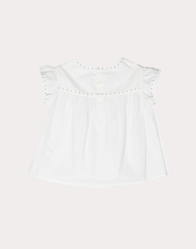 봉쁘앙키즈 봉쁘앙 [BONPOINT] 봉쁘앙 키즈 블라우스 BLOUSE ALTHEA S03GBLW00004 화이트 착용컷