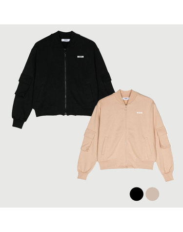 MSGM KIDS 24FW 키즈 카고 집업 자켓 FLEECE BOMBER UNISEX F4MSJUBO074_2color (기모)