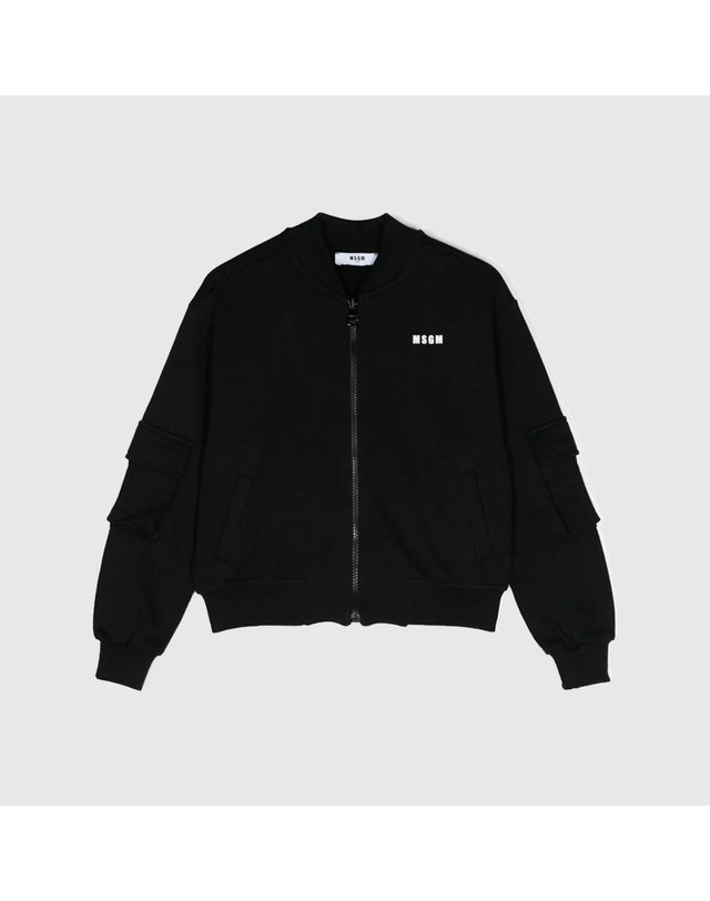 엠에스지엠 키즈 엠에스지엠키즈 MSGM KIDS 24FW 키즈 카고 집업 자켓 FLEECE BOMBER UNISEX F4MSJUBO074_2color (기모) 착용컷