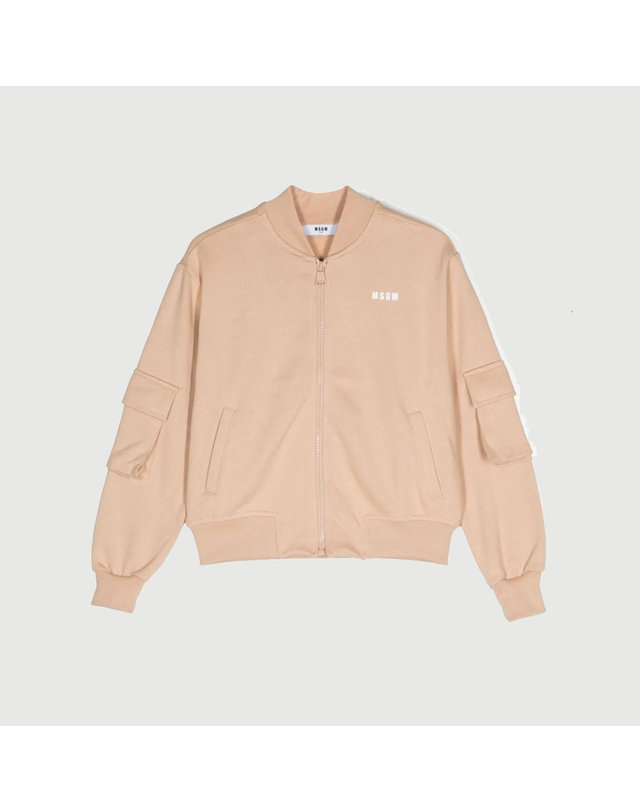 엠에스지엠 키즈 엠에스지엠키즈 MSGM KIDS 24FW 키즈 카고 집업 자켓 FLEECE BOMBER UNISEX F4MSJUBO074_2color (기모) 착용컷