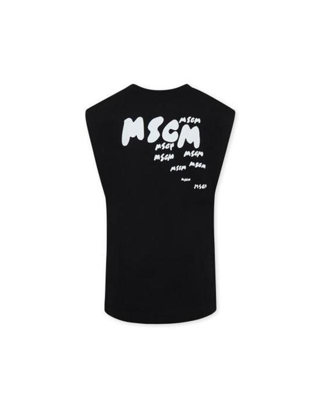 엠에스지엠 키즈 엠에스지엠키즈 MSGM KIDS 25SS 아동 나시 JERSEY SLEEVELESS S5MSJBTH007 착용컷