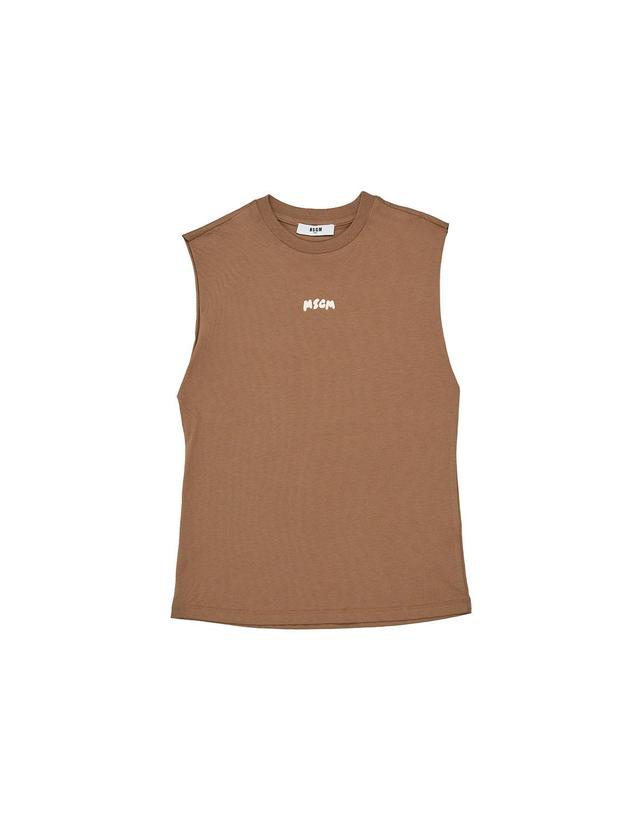 엠에스지엠 키즈 엠에스지엠키즈 MSGM KIDS 25SS 아동 나시 JERSEY SLEEVELESS S5MSJBTH007 착용컷