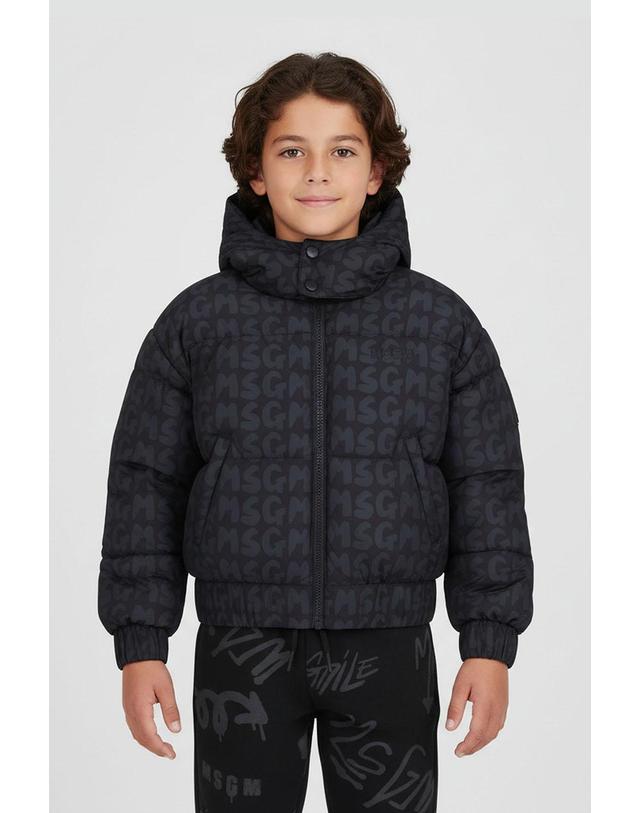 엠에스지엠 키즈 엠에스지엠키즈 MSGM KIDS 25FW 키즈 패딩 NYLON PUFFER JACKET F5MSJUPF004 착용컷