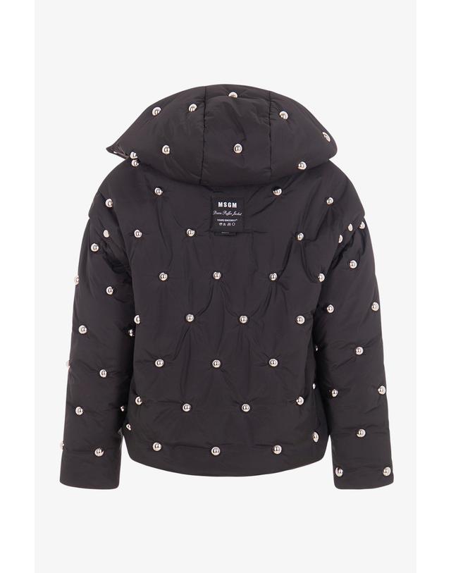 엠에스지엠 키즈 엠에스지엠키즈 MSGM KIDS 25FW 키즈 패딩 STUTTED NYLON PUFFER JACKET GIRL F5MSJGPF006 착용컷