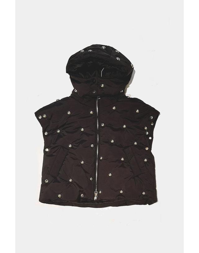 엠에스지엠 키즈 엠에스지엠키즈 MSGM KIDS 25FW 키즈 패딩 STUTTED NYLON PUFFER JACKET GIRL F5MSJGPF006 착용컷