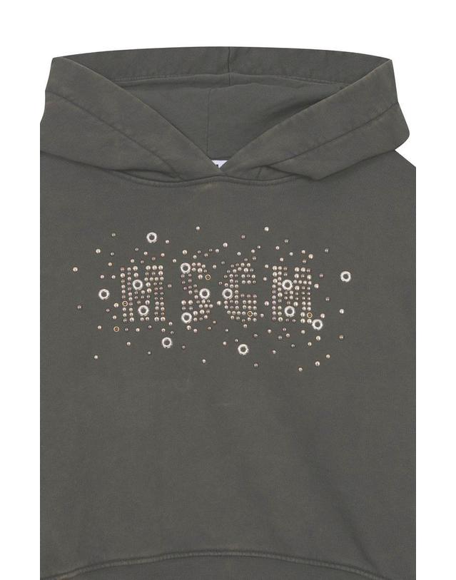 엠에스지엠 키즈 엠에스지엠키즈 MSGM KIDS 25FW 아동 크롭후드 WASHED CROPPED HOODIE GIRL F5MSJGHS161 (기모) 착용컷
