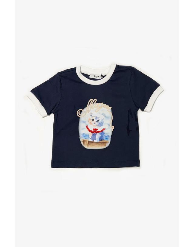 엠에스지엠 키즈 엠에스지엠키즈 MSGM KIDS 26SS 키즈 반팔 티셔츠 HAND EMBROIDERY JERSEY T-SHIRT GIRL S6MSJGTH016 (3컬러) 착용컷