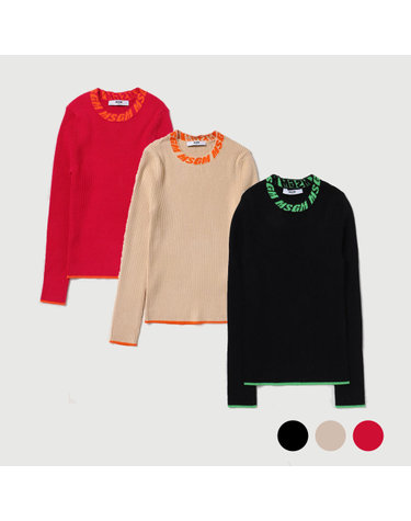 [MSGM KIDS] 키즈 터틀넥 RIB KNITTED TURTLE NECK F3MSJGTN077 (3 COLOR)