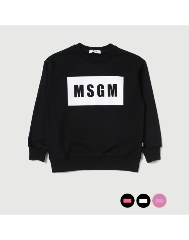 엠에스지엠 키즈 엠에스지엠키즈 [MSGM KIDS] 키즈 맨투맨 FELPA OVER JUNIOR MS029322 (3 COLOR) 화이트 착용컷
